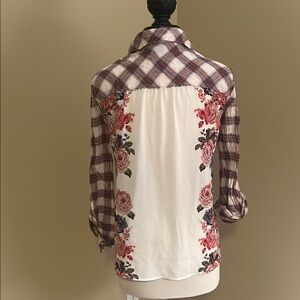 Floral Plaid Women's Top
